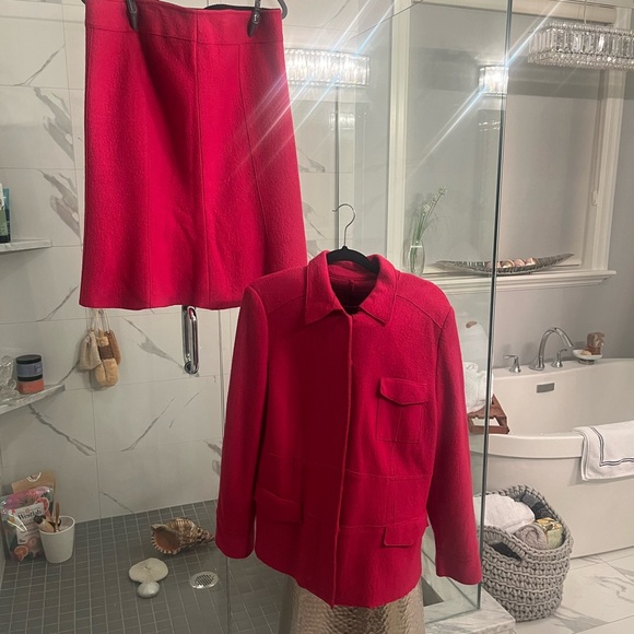 DW HOT PINK TWO PIECE WOOL SUIT size  14 boss babe 🩷the colour chefs kiss🩷 - Picture 3 of 17